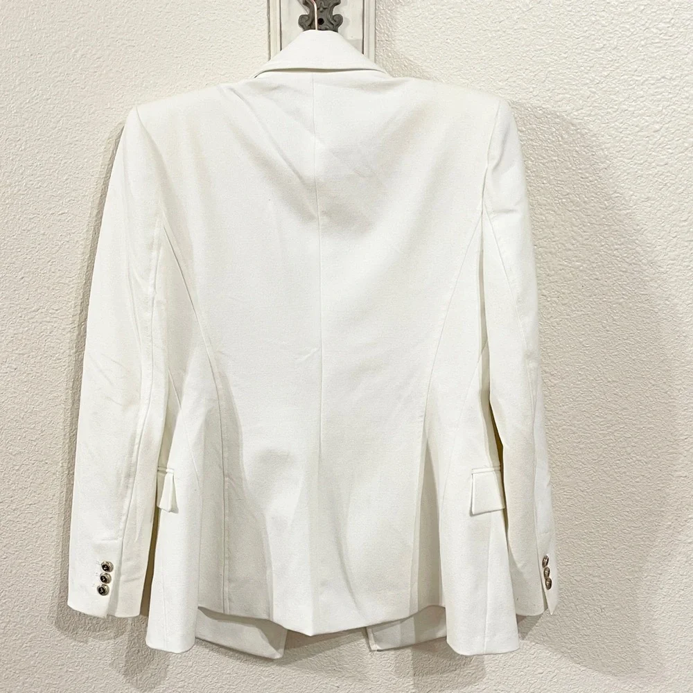 🤍 ZARA White Double-Breasted Blazer – Size M 🤍 - Picture 7 of 8